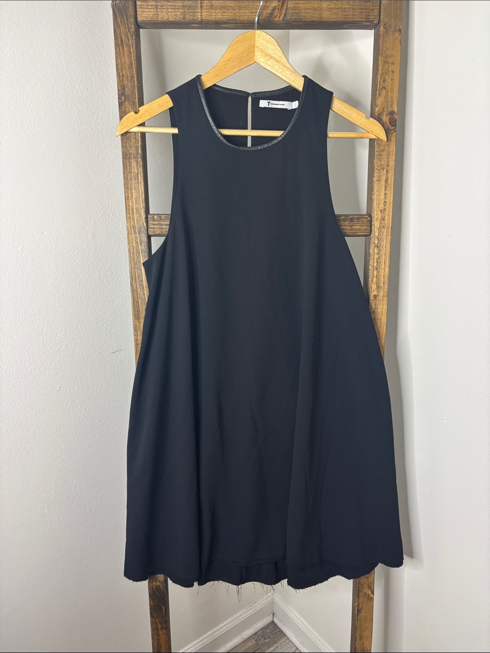 T by Alexander Wang Black Sleeveless Swing Mini Dress Size 6